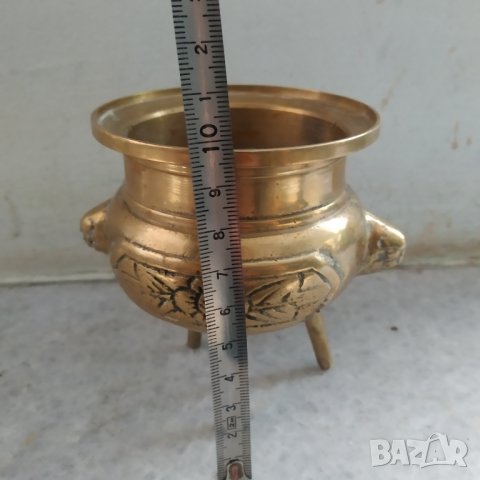 ритуален месингов съд , снимка 2 - Други ценни предмети - 37689391