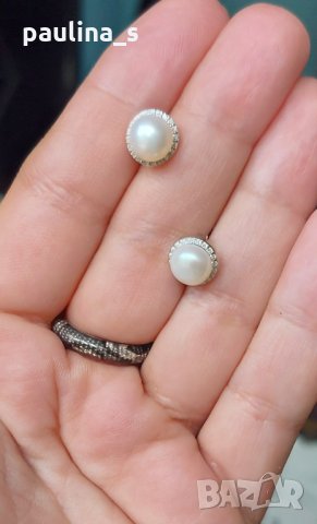Японски дизайнерски обеци с естествена перла и циркон - проба 925 / Oт "Swan" pearls , снимка 12 - Обеци - 33148077