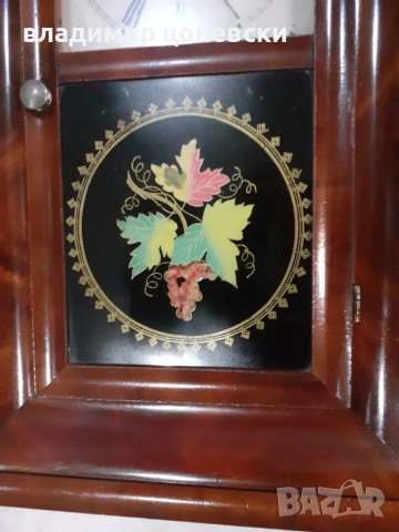 Стар рядък американски стенен часовник с гонг, снимка 2 - Колекции - 39444677