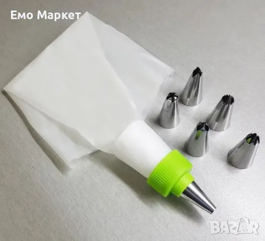 Комплект пош - Shik с 6 бр накрайници за крем, снимка 2 - Други - 48905552