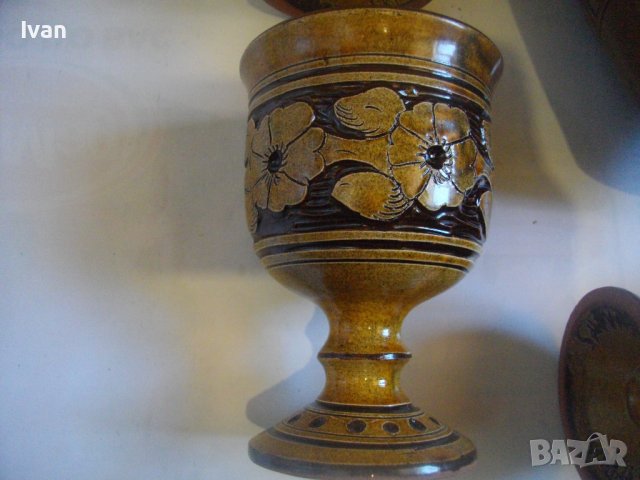 Нов Кипърски Глинен Сервиз За Вино-Ръчно Рисуван-Битов Интериор, снимка 11 - Сервизи - 39726655