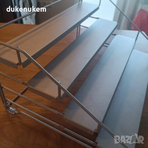 Органайзер за подправки, метален разширяем кухненски рафт 34 см, с отделящи се 4 нива, снимка 9 - Етажерки - 52625066