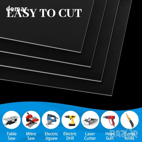 Прозрачни акрилни листове A4 - 4 части с дебелина 1 mm, 297 x 210 mm, снимка 3 - Други - 43990375