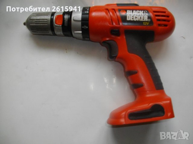 Black Decker HP126F2K-Боди-Блек Декер-Тяло За Винтоверт-Английско-Профи-12 Волта-Внос, снимка 2 - Винтоверти - 28315364