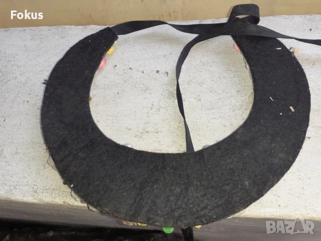 Интересен ръчно изработен кичест накит за носия - нагръдник, снимка 6 - Антикварни и старинни предмети - 53332797