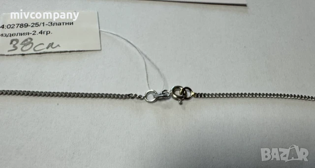 Златен синджир 2.4гр.38см., снимка 5 - Колиета, медальони, синджири - 50858574