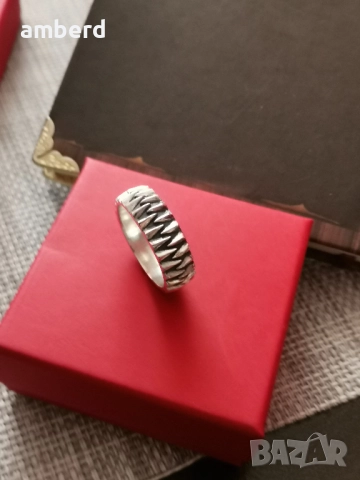 Сребърен унисекс пръстен  - модел R121