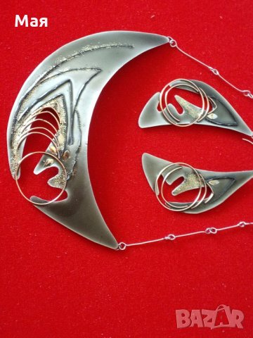 Дизайнерско колие с обеци уникат  Цена : 85 лв., снимка 5 - Колиета, медальони, синджири - 28220062