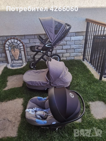 Бебешка количка 3в1 Cybex Talos S Lux+кош Cot S+адаптери+стол за кола Aton M i-size+рефлу легло, снимка 2 - Детски колички - 52497806