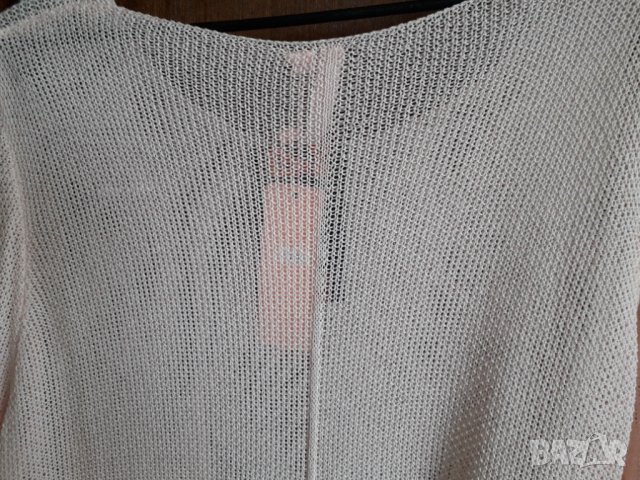 Нова дамска дълга плетена туника с дълъг ръкав розова, снимка 5 - Туники - 28829308