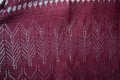 Дамско наметало лилав плетен шал, снимка 3