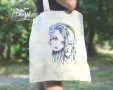 Текстилна чанта / торба за пазар с дълги дръжки "Вода", снимка 1
