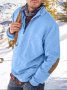 Мъжки моден ежедневен свободен пуловер с половин цип, 5цвята - 023, снимка 3