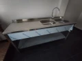 Работна маса от неръждаема стомана с две мивки , снимка 5