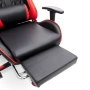 Ергономичен геймърски стол с функция за масаж и подложка за крака - червен, снимка 14