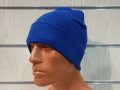 Нова мъжка зимна шапка с подгъв в син цвят, снимка 13
