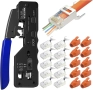 Професионални кримпващи клещи за RJ45 мрежови конектори, Cat 7, Cat 6A, снимка 1