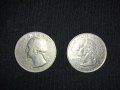 Продавам две монети 1/4 долар от 1985 и 2000 г