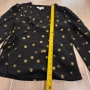 & Other Stories Дамска блуза тип прегърни ме в черно и злато, размер 40 М-Л, снимка 7