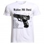 Мъжка Тениска Валтер Пистолет Walther P99 Pistol Blueprint Patent Handgun , снимка 1 - Тениски - 28313032