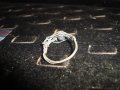 РЪЧНО ИЗРАБОТЕН АРТ МЕДЕН ПРЪСТЕН ПОСРЕБРЕН с ВУЛКАНИЧНО КАМЪЧЕ 20506, снимка 4