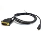 Кабел Micro HDMI към DVI (24+1) – Високоскоростен, 1080p, снимка 2