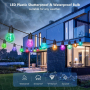Plbriyu градински светлини RGB 15 метра,20 димируеми LED крушки водоустойчиви нечупливи,дистанционно, снимка 6