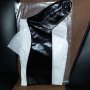 Черни ,еластични,дълги, кожени чорапи , снимка 5