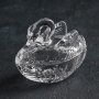 1664 Стъклена захарница Лебед, снимка 1 - Аксесоари за кухня - 43003752