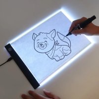 Диамантено рисуване LED Дъска светеща А4 за скици рисуване чертежи чертожнаи, снимка 1 - Ученически пособия, канцеларски материали - 43718177