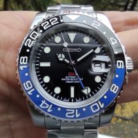 Seiko mod Batman GMT NH34, снимка 1 - Мъжки - 43242742