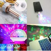 Мини Диско Лампа Крушка Цетомузика usb лед осветление RGB, снимка 4 - Лед осветление - 38710573