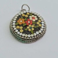  медальон мини мозайка, снимка 5 - Антикварни и старинни предмети - 28684354