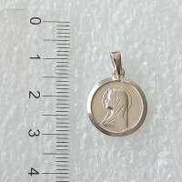 Сребърен медальон Св. Богородица 