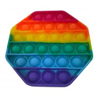 Pop it Rainbow фиджет антистрес играчка, снимка 3 - Образователни игри - 32991252