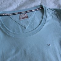 Памучна блуза Tommy Hilfiger бледо синя, снимка 5 - Блузи с дълъг ръкав и пуловери - 27022739