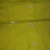 Жълта памучна риза с дълъг ръкав на Armani jeans размер М, снимка 10 - Ризи - 25119189