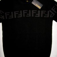 Fendi мъжки пуловер черен размер нов с етикет, снимка 5 - Пуловери - 38581958