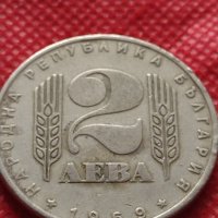 Монета 2 лева 1969г. от соца 25 години Социалистическа революция за колекция - 25004, снимка 3 - Нумизматика и бонистика - 35194561