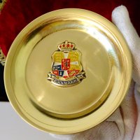 Датска бронзова чиния герб. , снимка 5 - Антикварни и старинни предмети - 36675257