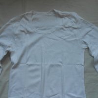 Нови памучни бели фланелки с дълъг ръкав /тениски,блузи/, снимка 5 - Тениски - 28298733
