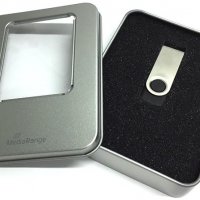 Нова кутия за USB флаш памет - метална с прозорец, снимка 3 - USB Flash памети - 33247986
