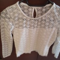 Дамска дантелена блуза ХС-С , снимка 2 - Блузи с дълъг ръкав и пуловери - 28695988