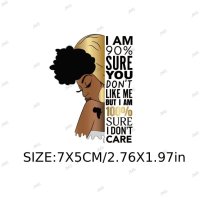 Топлообменен стикер за дамско облекло "Аз съм 90% сигурен", 4модела, снимка 3 - Други - 43299835