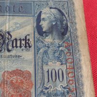 Райх банкнота 100 марки 1910г. Германия уникат за колекционери 28289, снимка 6 - Нумизматика и бонистика - 37144636