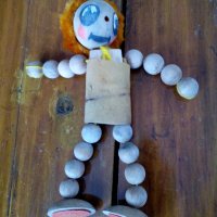 Стара дървена кукла, снимка 2 - Други ценни предмети - 27453635