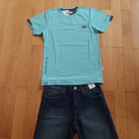 Детски къс панталон H&M, блузи H&M, лятно яке Kipsta, за 12г.момче.НОВИ., снимка 4 - Детски комплекти - 28133546
