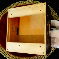 Дървена кутия за механизъм на стенен часовник. , снимка 4 - Антикварни и старинни предмети - 38215115