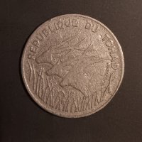 100 франка Чад 1972 100 cfa francs Tchad, снимка 3 - Нумизматика и бонистика - 43159167