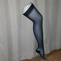 Резервирани М/XL Черни чорапи с широк ластик в бедрото , снимка 3 - Бельо - 43687457